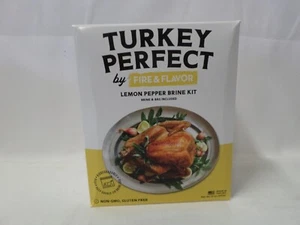 Kit de salmuera de pimienta limón perfecto Fire & Flavor Turkey 12 oz. Sin gluten sin transgénicos - Imagen 1 de 6