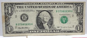 $1 1995 B-H Plate #5/8 RUN 6 ( WEB NOTE) FEDERAL RESERVE NOTE CURRENCY BOOK $25 - Picture 1 of 2