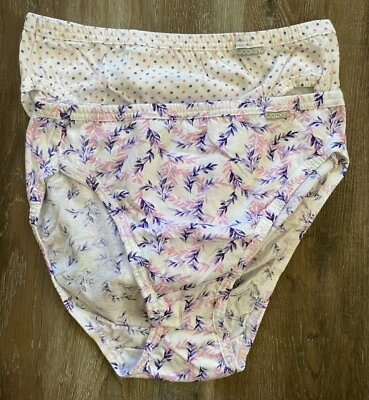 JOCKEY Elance Woman's 2 Pair of French Cut Panties~Size 6~Pink/White/Purple - Image 1 of 4