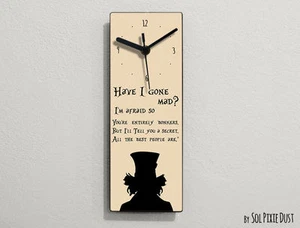 Alicia en el País de las Maravillas - Sombrerero Loco - ¿Me he vuelto loco? ... -Reloj de pared - Imagen 1 de 5