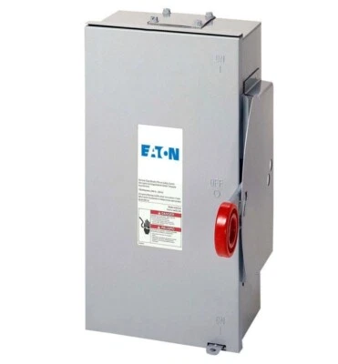 Interruptor de transferencia de seguridad eléctrico de doble tiro Eaton 100 amperios 24.000 vatios para exteriores Foto 1 de 4