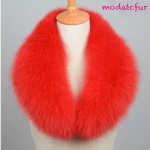 ROTER FUCHSPELZKRAGEN FOURRURE de RENARD silver FOX LIGHT RED - Bild 1 von 5