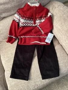 B.T. Kids 3-Piece Boy's Set Sweater/Shirt/Pants Size 4 NWT Christmas Holiday - Picture 1 of 7