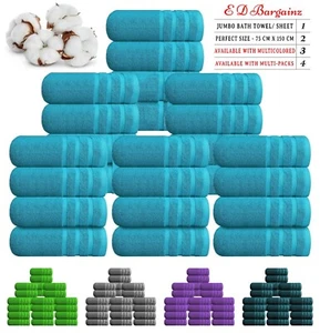 100% Egyptian Cotton Large Jumbo Bath Sheets Hotel Quality Super Soft Bath Towel - Picture 1 of 35
