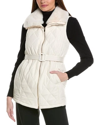 Chaleco acolchado Anne Klein para mujer, l, blanco talla L precio de venta sugerido por el fabricante 119 USD Foto 1 de 2