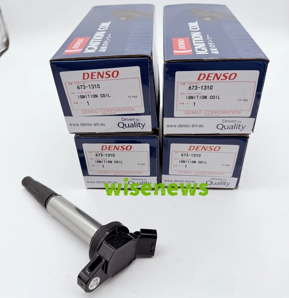 4Pcs Denso 673-1310 Ignition Coils For Toyota Corolla Prius 1.8L 90919-02258 - Image 1 of 4