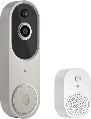 Wireless Video Doorbell Camera 1080P Wi-Fi AI Detection Night Vision 2-Way Talk - Image 1 of 4