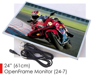 24 " 61CM Openframe Écran D-Port VGA Dvi-D Full HD 1920x1080 16:9 Son 24-7 - Photo 1/5