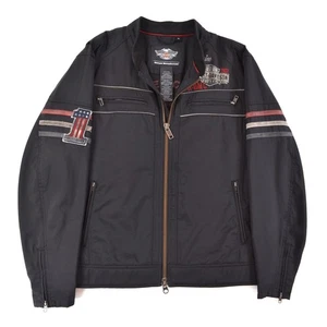 Harley-Davidson Colton Moto Casual Canvas Motorcycle Riding Jacket Mens sz XL - Picture 1 of 18