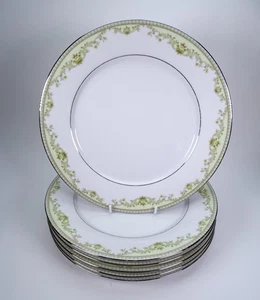 Set Of 6 Vintage Noritake Fine China Raleigh Pattern 2487 Dinner Plates 27cm - Picture 1 of 16