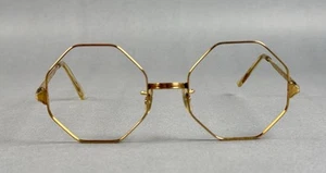 Eyeglasses Frames Unisex Lens Vintage Retro Octagon - Picture 1 of 8