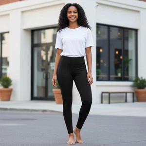 Victoria's Secret PINK Yoga Leggings Womens Small Pocket Black Workout Gym - Picture 1 of 9