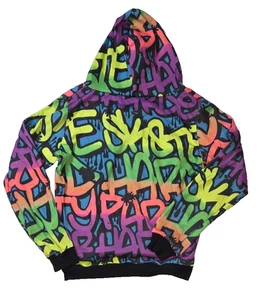 COSTUME GALLERY Bright Graffiti Hoodie Dance Costume Size LA, Large Adult - Foto 1 di 3