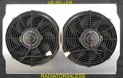 НОВЫЙ АЛЮМИНИЕВЫЙ РАДИАТОР ВЕНТИЛЯТОР КОЖУХ 1968-1974 AMC КОПЬЕ МНОГО МОДЕЛЕЙ С 12» ВЕНТИЛЯТОРЫ - Изображение 1 из 3