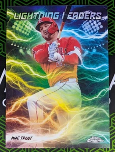 Mike Trout 2025 Topps Chrome Lightning Leaders Short Print Insert Angels RARE - Picture 1 of 2