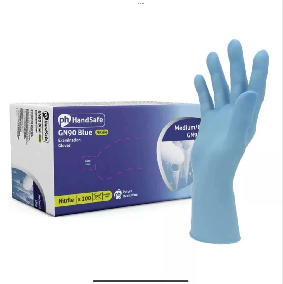 BODYGUARD 200 X PH HandSafe GN90-91 Blue Disposable Gloves Nitrile Powder Free Extra Large