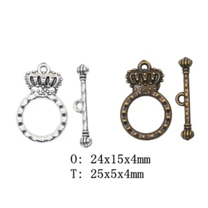 15set Alloy Charm crown toggle clasp Crafts EF4246 - Picture 1 of 9