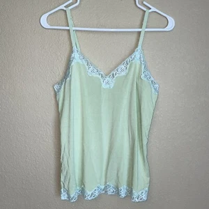 Hilliard & Hanson Intimate grün/blau Cami mit Spitzenborte, Größe Large - Bild 1 von 4