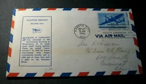 Cubiertas antiguas de Estados Unidos Samuel P. Langley, historia de la aviación #5 1941 L323 - Imagen 1 de 2
