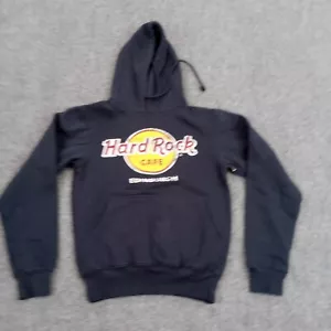 Hard Rock Edinburch Hoodie Mens Small Black Pullover Long Sleeve Hooded - Picture 1 of 7