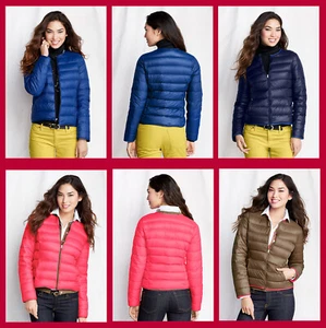 Lands' End ~ Year Round Womens Reversible Packable 650 Fill Down Jacket $120 NIP - Picture 1 of 3