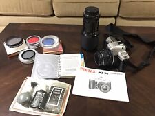 Vintage Pentax Mz-50 Slr Camera with Vivitar Lens & Other Accessories