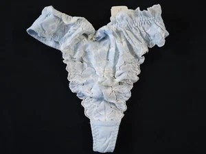 Vintage Victoria's Secret 80s-90s Gold Label Lace High Cut Thong Panty MEDIUM - Picture 1 of 10