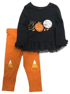 Infant & Toddler Girls Boo Pumpkin Halloween Outfit Top & Leggings Set - Picture 1 of 1