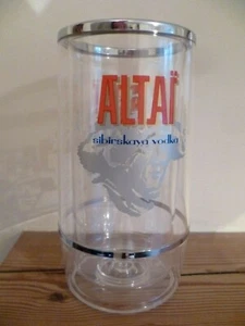 A VINTAGE CLEAR RIGID PERSPEX INSULATED BOTTLE HOLDER 'ALTAI' 'SIBIRSKAYA VODKA' - Picture 1 of 10