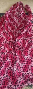 Guc pink cheetah plush bathrobe robe Total Girl 14 16 girls snughly big cat warm - Picture 1 of 2