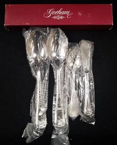 GORHAM Shell Stainless Serving Spoon Butter Knife Sugar Spoon 18/8 Set/4 - Picture 1 of 4