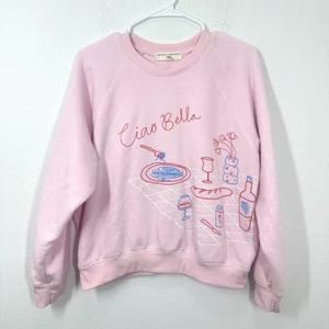 Project Social T x Urban Outfitters rosa Grafik Rundhalsausschnitt Sweatshirt Picknick XL - Bild 1 von 6