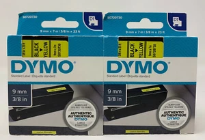 DYMO S0720730 40918 ORIGINALE NASTRO NERO SU GIALLO 9mm x 7mt LABELMANAGER (2PZ) - Bild 1 von 1