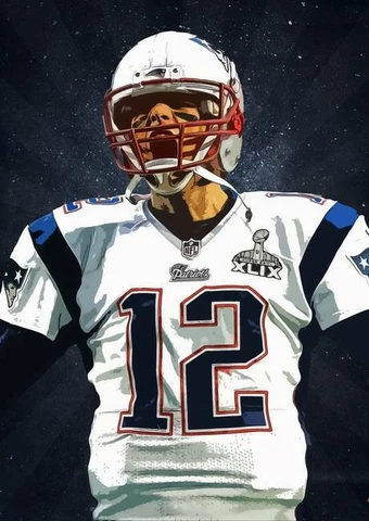 Poster - Tom Brady NFL Football by Zapista Cover