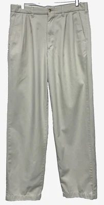 Pantalones de algodón plisados de pierna recta cónicos de algodón Boca Classics para hombre talla 32X32 Foto 1 de 4