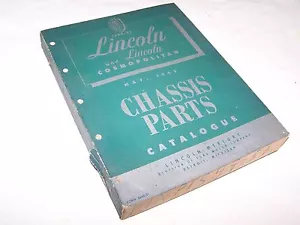 1949-1951 Lincoln & Cosmopolitan Chassis Parts Catalogue Manual - NICE ORIGINAL - Bild 1 von 1
