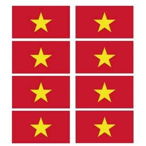 8 adesivi in vinile lucido - casco bici bandiera piccola Vietnam FLAG36D - Foto 1 di 1