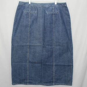 Falda de jean de mezclilla Marsh Landing II talla 24W modestia 16,5 pulgadas ranura trasera - Imagen 1 de 10