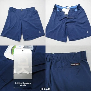 Little Donkey Andy Hiking Shorts Men Large 34 Blue Power Dry Elastic 7" Golf NEW - Picture 1 of 14