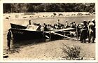 MAIL BOAT real photo postcard rppc AGNES OREGON OR ROGUE RIVER excursion