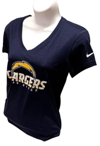 Nike Dri Fit Women's San Diego Chargers Navy Short Sleeve Shirt NFL T-Shirt - Picture 1 of 2
