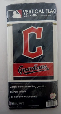 Cleveland Guardians MLB Baseball Flag Vertical 28"x40" Indoor Outdoor WinCraft - Image 1 of 4