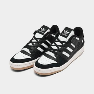 Adidas Originals Forum Low CL Black White Gum Men Casual Lifestyle Shoes ID6857 - Picture 1 of 6
