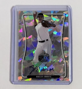 Noelvi Marte 2020 Lead Metal Draft Silver Crystals Auto Mariners Cincinnati Reds - Imagen 1 de 3