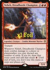 MTG Foil Media Promo War of the Spark Neheb, Dreadhorde Champion MINT