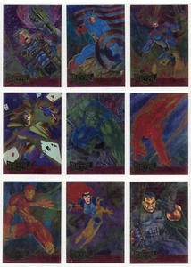 1995 MARVEL FLEER METAL (RED FOIL BLASTER) COMPLETE (1-18) INSERT CARD SET - Picture 1 of 4