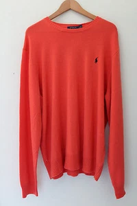 Neu mit Etikett Polo Ralph Lauren klassischer weicher Herrenpullover 100 % Kaschmir orange XL $ 325 - Bild 1 von 8