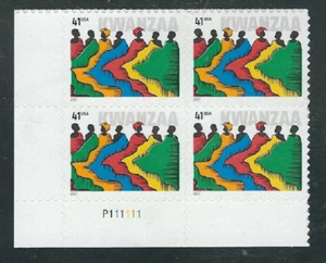 Scott #4220...41 Cent...Kwanzaa...Plate Block - Picture 1 of 1