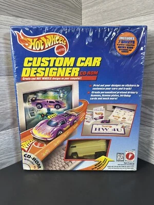 Hot Wheels Custom Car Designer PC CD Rom/Avery Kids Sheets & Diecast VW Drag Bus - Image 1 of 4