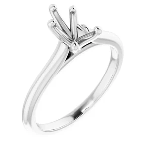 5 mm x 8 mm Birnenschnitt 950 Platin 5 Zinken Kathedrale Solitär Ring Einstellung Halterung 7 - Bild 1 von 6
